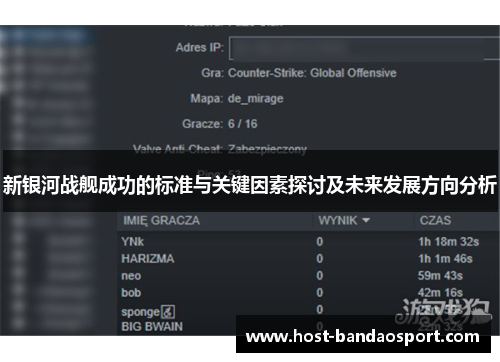 新银河战舰成功的标准与关键因素探讨及未来发展方向分析 新银河战舰成功的标准与关键因素探讨及未来发展方向分析